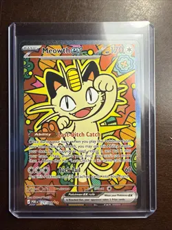 Pokemon Meowth ex Full Art Holo SIR 121/088 Perfect Order Set - Image 1