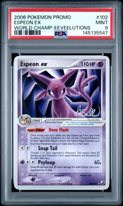 PSA 9 - Espeon ex 102/115 World Championship 2006 Promo - Image 1