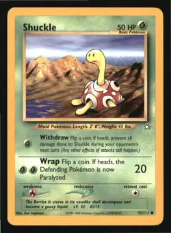 Shuckle 72/111 Common Neo Genesis Pokemon Unlimited Lightly Played - Image 1