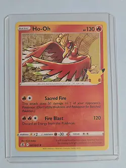 2021 Ho-Oh 1/25 - Holo Rare - 25th Anniversary Celebrations NM/MINT Pokemon TCG - Image 2