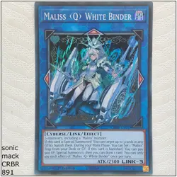 Maliss Q White Binder - CRBR-EN019 - Super Rare 1st Edition Yugioh - Image 1