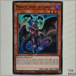 Malice, Lady of Lament - ETCO-EN035 - Super Rare 1st Edition Yugioh - Image 1