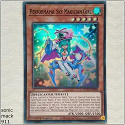 Performapal Sky Magician Girl - SUDA-EN099 - Super Rare 1st Edition Yugioh - Image 1
