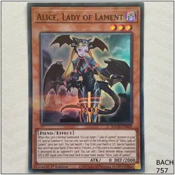 Alice, Lady of Lament - BACH-EN028 - Super Rare 1st Edition Yugioh - Image 1