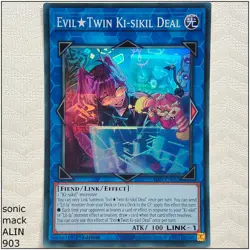 EvilTwin Ki-sikil Deal - ALIN-EN052 - Super Rare 1st Edition Yugioh - Image 1