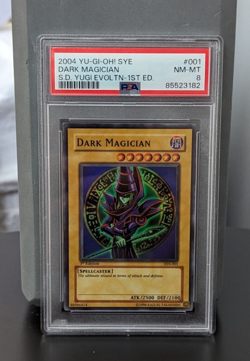 Yugioh SYE-001 Dark Magician - 1st Edition Super Rare - PSA 8 (NM-Mint) - Image 3