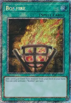 Yugioh! Bonfire - RA03-EN073 - Platinum Secret Rare - 1st Edition Near Mint, Eng - Image 1