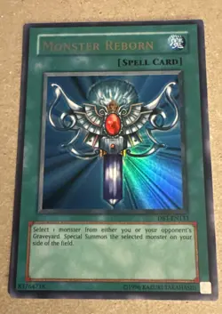 Yugioh Monster Reborn Ultra Rare DB1-EN133 NM - Image 1