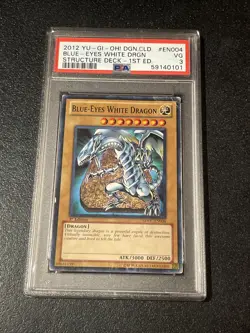 2012 Yu-Gi-Oh! Blue-eyes White Dragon #SDDC-EN004 PSA 3 - Image 1