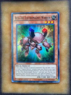 Yugioh Beta The Electromagnet Warrior SDMY-EN002 Super Rare 1st Ed LP - Image 1