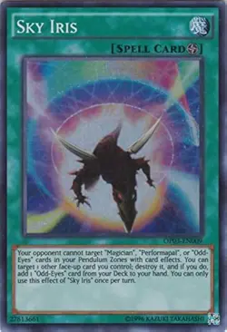 Yugioh! 3x Sky Iris x3 - OP03-EN009 - Super Rare - Unlimited Edition - NM - Image 1