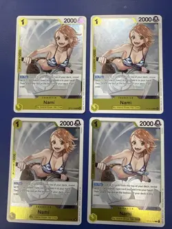 One Piece TCG OP15-108 Nami Alt Full art Rare English Mint Playset - Image 1