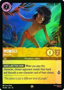 Mowgli Man Cub 19/204 Whispers in the Well Super Rare Cold Foil Disney Lorcana - Image 1