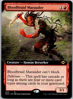 Magic the Gathering Extended Art Bloodbraid Marauder Modern Horizons 2 MTG - Image 1