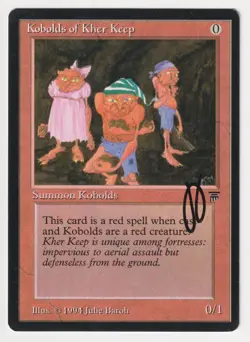 Signed Kobolds of Kher Keep Proof LP Legends Artist Julie Baroh MTG Magic AP! - Image 1