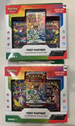 (2) x Pokemon TCG First Partner Illustration Collection Series Box SEALED - Image 1