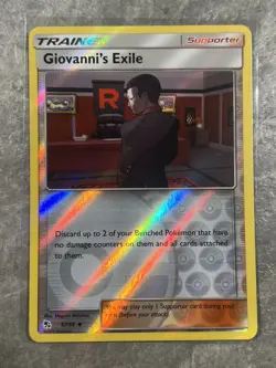 Giovanni's Exile 57/68 Pokemon TCG Hidden Fates Reverse Holo (Near Mint) - Image 1