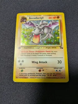 Pokemon 1st Edition Aerodactyl (Prerelease) 1/62 Wotc Promo Holo First Edition - Image 1