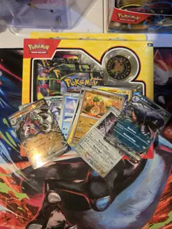 Pokemon Day 2026 Collection box sealed Pikachu coin promo + bulk rare ex - Image 1