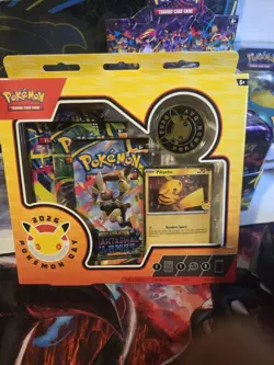 Pokemon Day 2026 Collection box sealed Pikachu coin promo + bulk rare ex - Image 2