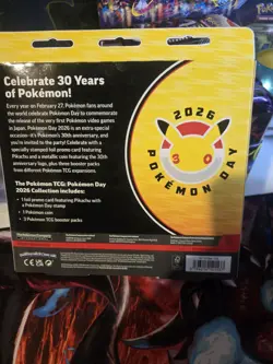 Pokemon Day 2026 Collection box sealed Pikachu coin promo + bulk rare ex - Image 3