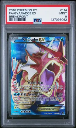 PSA 9 Pokemon Gyarados EX (Full Art) Ultra Rare XY BREAKpoint 114/122 - Image 1