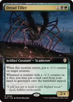 Dread Tiller (Extended Art) Commander: Lorwyn Eclipsed 40 Near Mint - Image 1