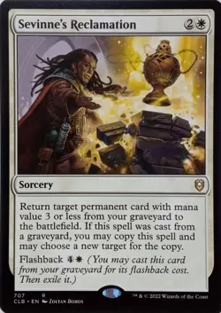 707 SEVINNE'S RECLAMATION RARE COMMANDER LEGENDS: BALDUR'S GATE MTG CARD - Image 1