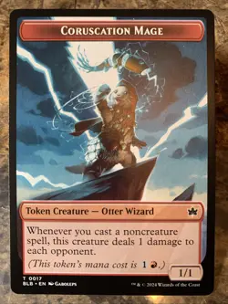MTG TCG Bloomburrow Coruscation Mage Token 0017 Regular Token - Image 1