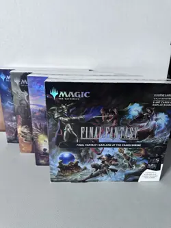 MAGIC THE GATHERING FINAL FANTASY SCENE BOX - SET OF 4 FF MTG ART CARDS & PACKS - Image 1