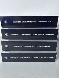 MAGIC THE GATHERING FINAL FANTASY SCENE BOX - SET OF 4 FF MTG ART CARDS & PACKS - Image 2