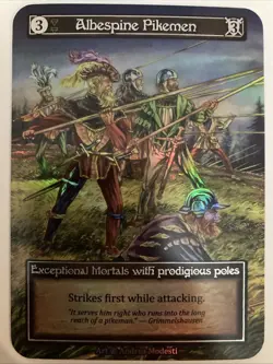 FOIL Exceptional Albespine Pikemen - Beta NM Sorcery: Contested Realm - Image 1