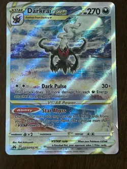 Pokemon TCG Darkrai VSTAR GG50/GG70 Crown Zenith: Galarian Gallery Near Mint NM - Image 1