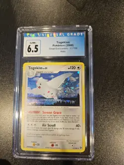 Pokemon TCG Togekiss Holo Rare Card LV 51 Great Encounters 11/106 CGC 6.5 - Image 1