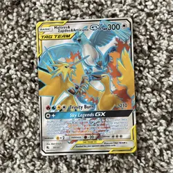 Pokemon Moltres & Zapdos & Articuno GX Ultra Rare Full Art Holo 66/68 300 HP - Image 1