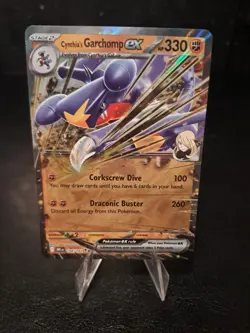 Pokemon TCG Cynthia's Garchomp EX Card Destined Rivals 104/182 - Image 1
