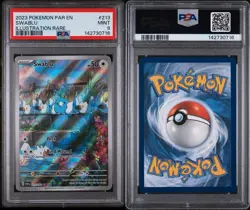 2023 Pokemon Scarlet & Violet - Paradox Rift Swablu PSA 9 #213/182 Illustration - Image 3