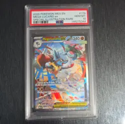 Pokemon TCG Mega Evolutions Mega Lucario EX 179 Sir Illustration PSA 10 Gem - Image 1