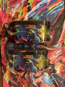 Pokemon TCG: Mega Charizard Tins - Mega Charizard X ex And Y Ex SET - Image 2