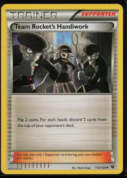 Team Rocket's Handiwork 112/124 Pokemon Fates Collide Uncommon Lightly Played - Image 1