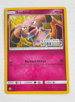 POKEMON SNUBBULL 90/149 BUILD A BEAR WORKSHOP PROMO CARD - Image 1