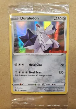 Pokemon TCG Holo Duraludon Gamestop Stamped Promo SWSH028 Sealed - Image 1