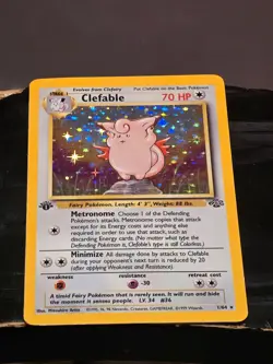 Pokemon TCG Clefable Jungle 1st Ed Holo 1/64 WOTC 1999 70 HP - Image 1