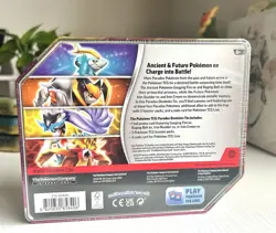 Pokemon TCG Paradox Destinies Tin-Iron Boulder EX 5 Booster Packs - NEW SEALED! - Image 2