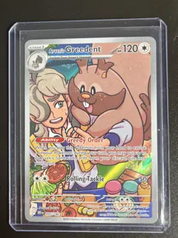 Pokemon TCG SV10: Destined Rivals Arven's Greedent #205/182 NM - Image 1