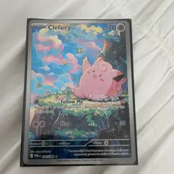Pokemon Clefairy POR 094/088 Full Art Holo Rare Basic Fairy 70 HP Card - Image 1