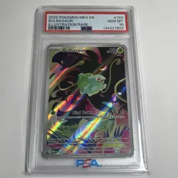 Pokemon TCG Bulbasaur 133/132 ME01 Mega Evolution Illustration Rare PSA 10 - Image 1