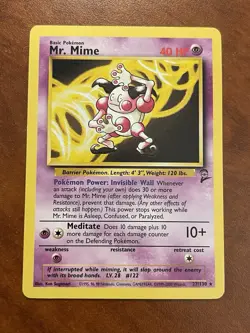 Pokemon Mr. Mime Base Set 2 27/130 Rare - Image 1