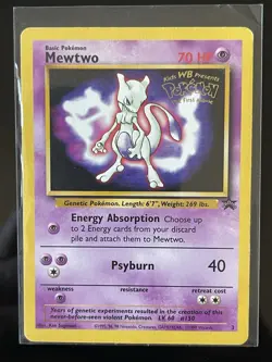 Pokemon Mewtwo Kids WB Movie Promo 3 Basic 70 HP Regular English - Image 1