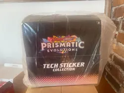 Pokemon Prismatic Evolutions Tech Sticker Collection 3 Pack - 12ct Display Case - Image 1